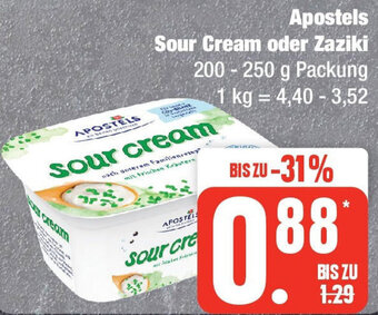 Edeka Apostels Sour Cream oder Zaziki 200-250 g Packung Angebot