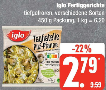 Edeka Iglo Fertiggerichte 450 g Packung Angebot