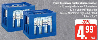 Edeka Fürst Bismarck Quelle Mineralwasser 12x1 Liter Angebot