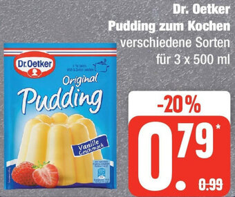 Edeka Dr. Oetker Pudding zum Kochen für 3 x 500 ml Angebot