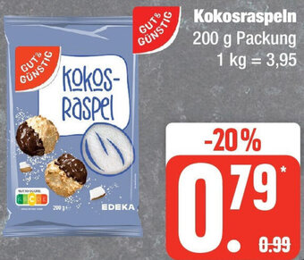 Edeka Gut & Günstig Kokosraspeln 200 g Packung Angebot