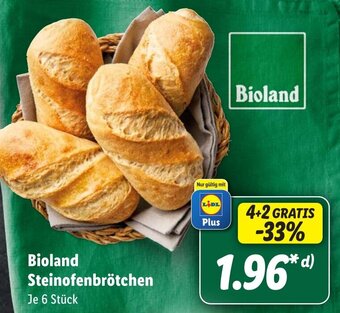 Lidl Bioland Steinofenbrötchen 6 Stück Angebot