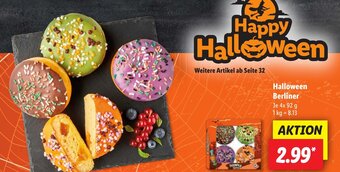 Lidl Halloween Berliner 4x92 g Angebot