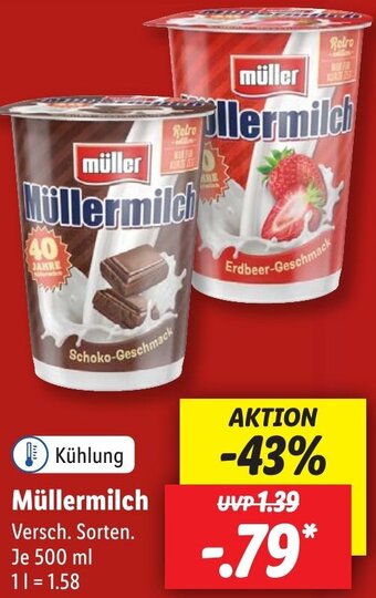 Lidl müller Müllermilch 500 ml Angebot