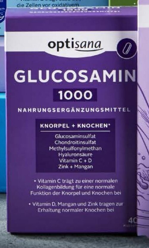 Optisana Glucosamin 1000 Knorpel + Knochen Kapseln 39,8 g Angebot bei Lidl