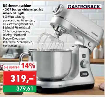 L. STROETMANN GROSSMARKT Gastroback Küchenmaschine 40977 Design Advanced Digital Angebot