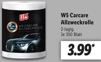 Lidl W5 Carcare Allzweckrolle 350 Blatt Angebot