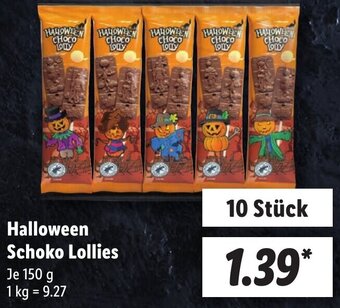 Lidl Halloween Schoko Lollies 150 g Angebot