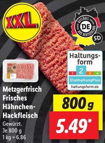 Lidl Metzgerfrisch Frisches Hähnchen Hackfleisch 800 g Angebot