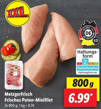 Lidl Metzgerfrisch Frisches Puten-Minifilet 800 g Angebot