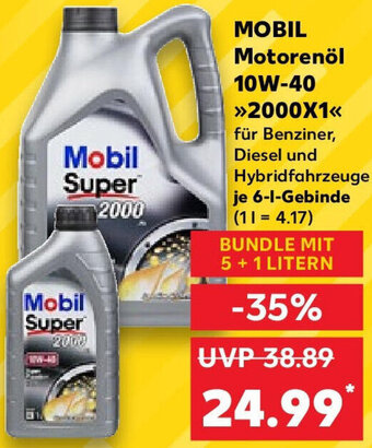 Kaufland MOBIL Motorenöl 10W-40 ,,2000X1" Angebot