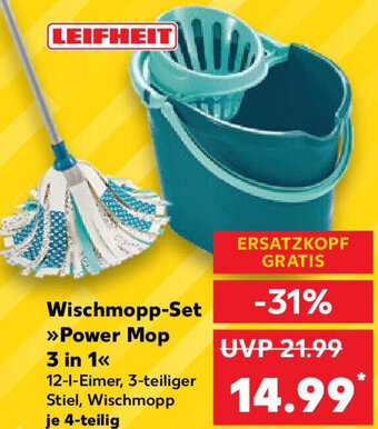 Kaufland LEIFHEIT Wischmopp-Set Power Mop 3 in 1 Angebot