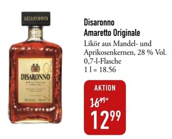 Galeria Markthalle Disaronno Amaretto Originale Likör aus Mandel- und Aprikosenkernen, 28 % Vol. 0,7-L Angebot