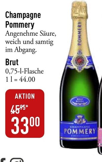 Galeria Markthalle Champagne Pommery o. Brut 0,75-L Angebot