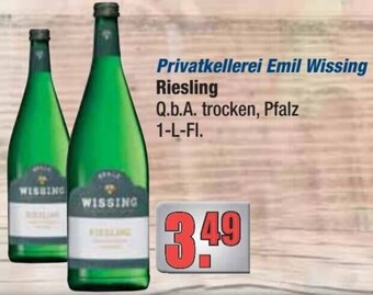 alldrink Privatkellerei Emil Wissing Riesling 1-L-FI. Angebot