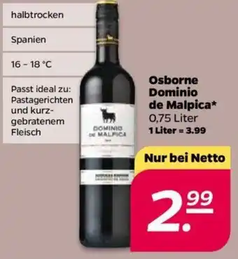 NETTO Osborne Dominio de Malpica 0,75L Angebot