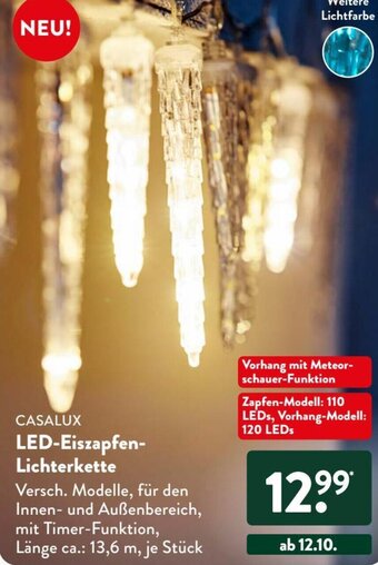 Aldi Süd CASALUX LED-Eiszapfen Lichterkette Angebot