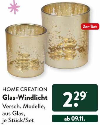 Aldi Süd HOME CREATION Glas-Windlicht Angebot