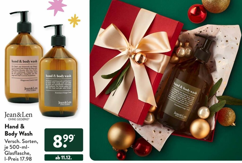 Jean&Len Hand & Body Wash 500 ml Angebot bei Aldi Süd