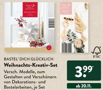 Aldi Süd BASTEL' DICH GLÜCKLICH Weihnachts-Kreativ Set Angebot