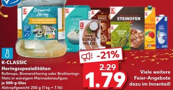 Kaufland K-CLASSIC Heringsspezialitäten 500 g Glas Angebot