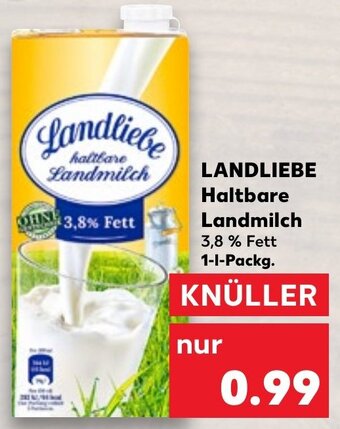 Kaufland LANDLIEBE Haltbare Landmilch 1 L Packg. Angebot