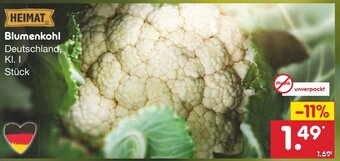 Netto Marken-Discount HEIMAT Blumenkohl Angebot