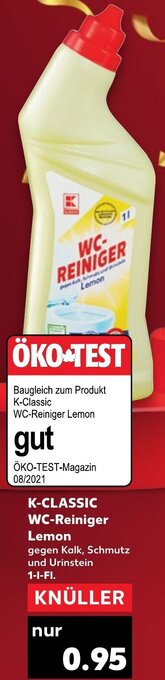 Kaufland K-CLASSIC WC-Reiniger Lemon 1 L-Fl. Angebot