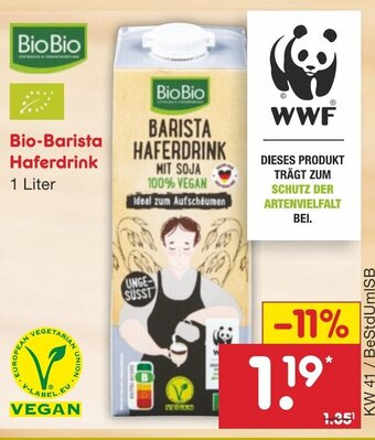 Netto Marken-Discount Bio-Barista Haferdrink 1 Liter Angebot