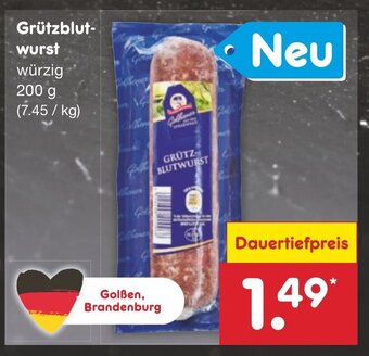 Netto Marken-Discount Grützblutwurst würzig 200 g Angebot