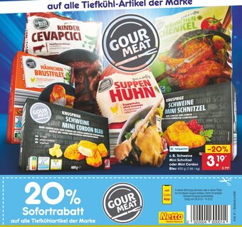 Netto Marken-Discount z. B. Schweine Mini Schnitzel oder Mini Cordon Bleu 400 g Angebot