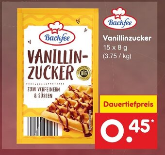 Netto Marken-Discount Backfee Vanillinzucker 15*8 g Angebot