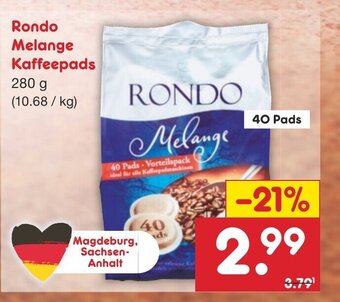 Netto Marken-Discount Rondo Melange Kaffeepads 280 g Angebot