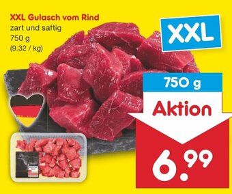 Netto Marken-Discount XXL Gulasch vom Rind zart und saftig 750g Angebot