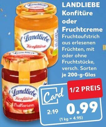 Kaufland LANDLIEBE Konfitüre oder Fruchtcreme 200 g Glas Angebot