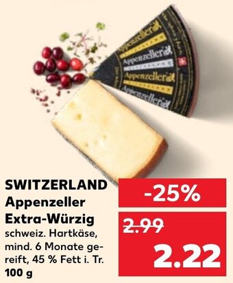 Kaufland SWITZERLAND Appenzeller Extra-Würzig 100 g Angebot