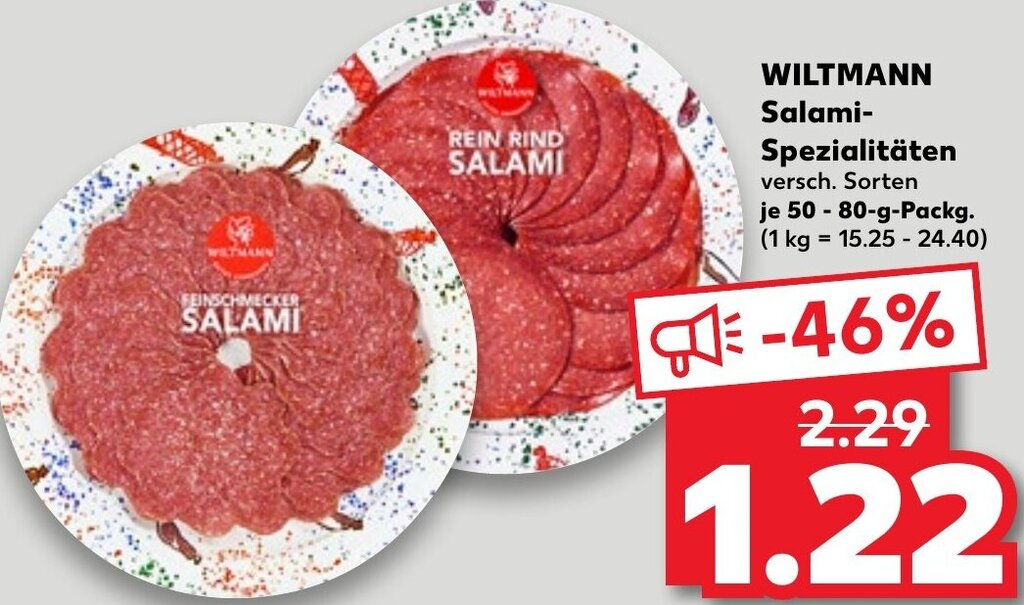 WILTMANN SalamiSpezialitäten 5080 g Packg. Angebot bei Kaufland