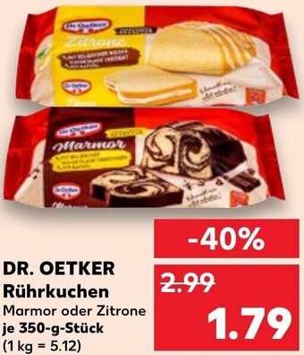 Kaufland DR. OETKER Rührkuchen 350 g Angebot