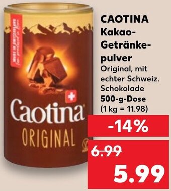 Kaufland CAOTINA Kakao Getränkepulver 500 g Dose Angebot