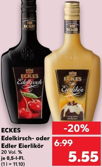 Kaufland ECKES Edelkirsch oder Edler Eierlikör 0,5 L-Fl. Angebot