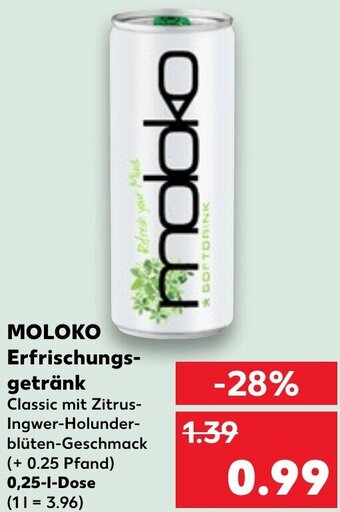 Kaufland MOLOKO Erfrischungsgetränk 0,25 L Dose Angebot