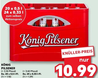 Kaufland KÖNIG PILSENER Ka. 20 x 0,5-I-FI./24 x 0,33 L-Fl. Angebot