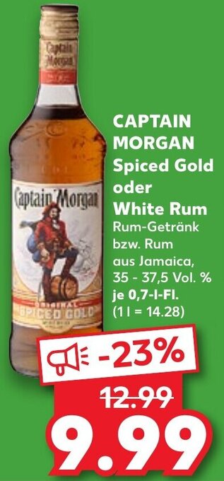 Kaufland CAPTAIN MORGAN Spiced Gold oder White Rum 0,7 L-Fl. Angebot