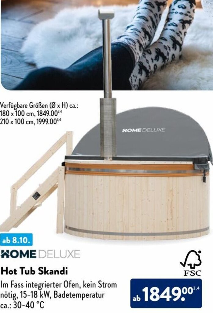 HOME DELUXE Hot Tub Skandi Angebot bei Aldi Nord
