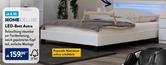 Aldi Nord HOME DELUXE LED-Bett Astro Angebot