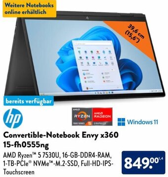 Aldi Nord hp Convertible-Notebook Envy x360 15-fh0555ng Angebot