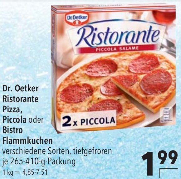 Dr. Oetker Ristorante Pizza, Piccola oder Bistro Flammkuchen 265410 g