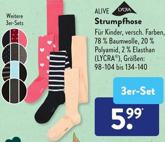 Aldi Süd ALIVE Strumpfhose 3er-Set Angebot