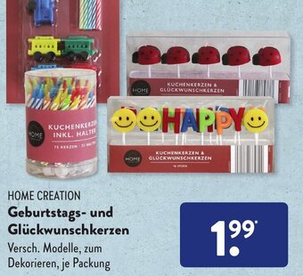 Aldi Süd HOME CREATION Geburtstags und Glückwunschkerzen Angebot