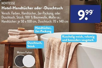 Aldi Süd NOVITESSE Hotel-Handtücher oder Duschtuch Angebot